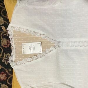 Zara White Lace Trim Chemise